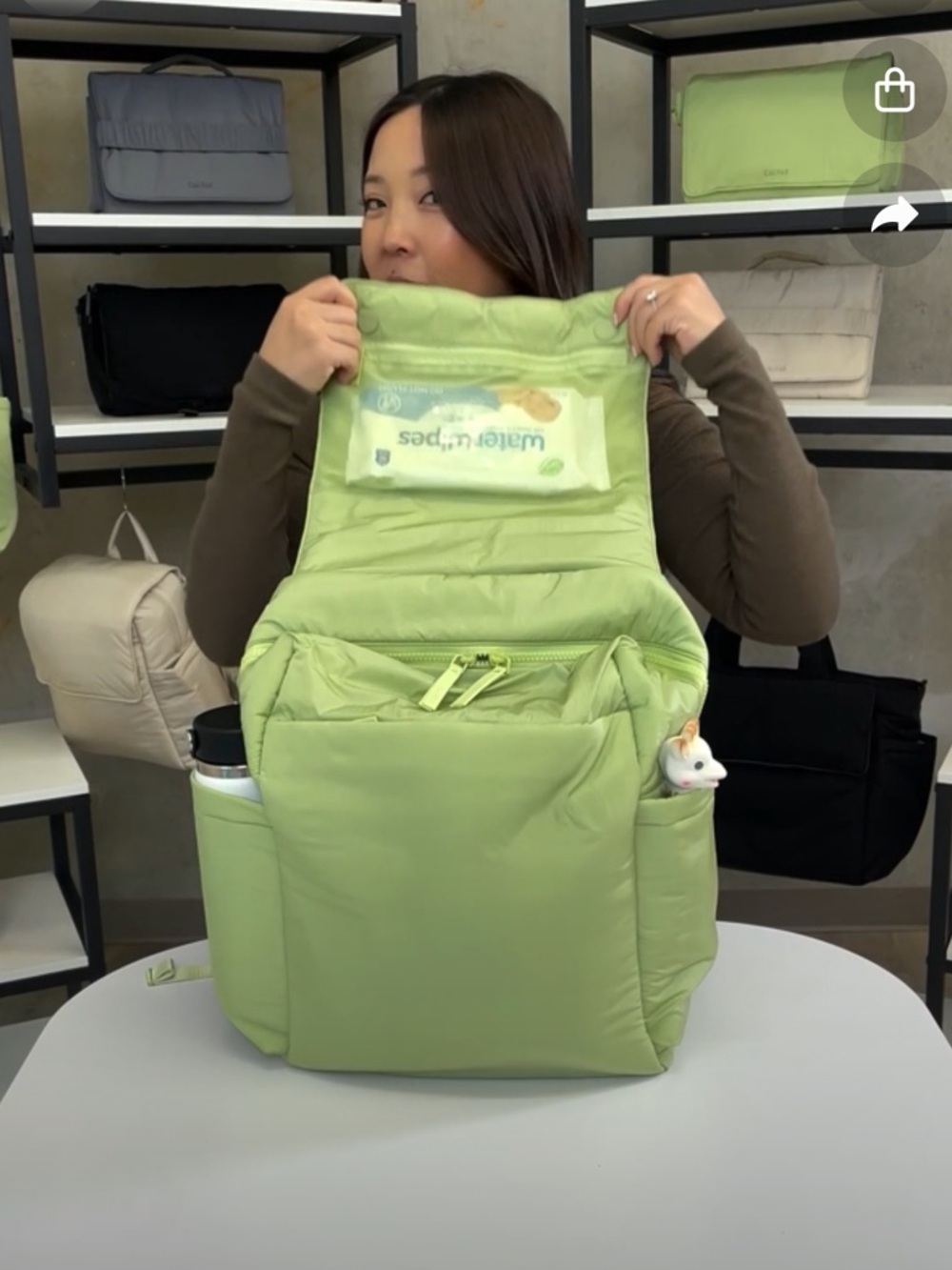 Calpak Backpack with Laptop Sleeve in Lime - Picture 8 of 16